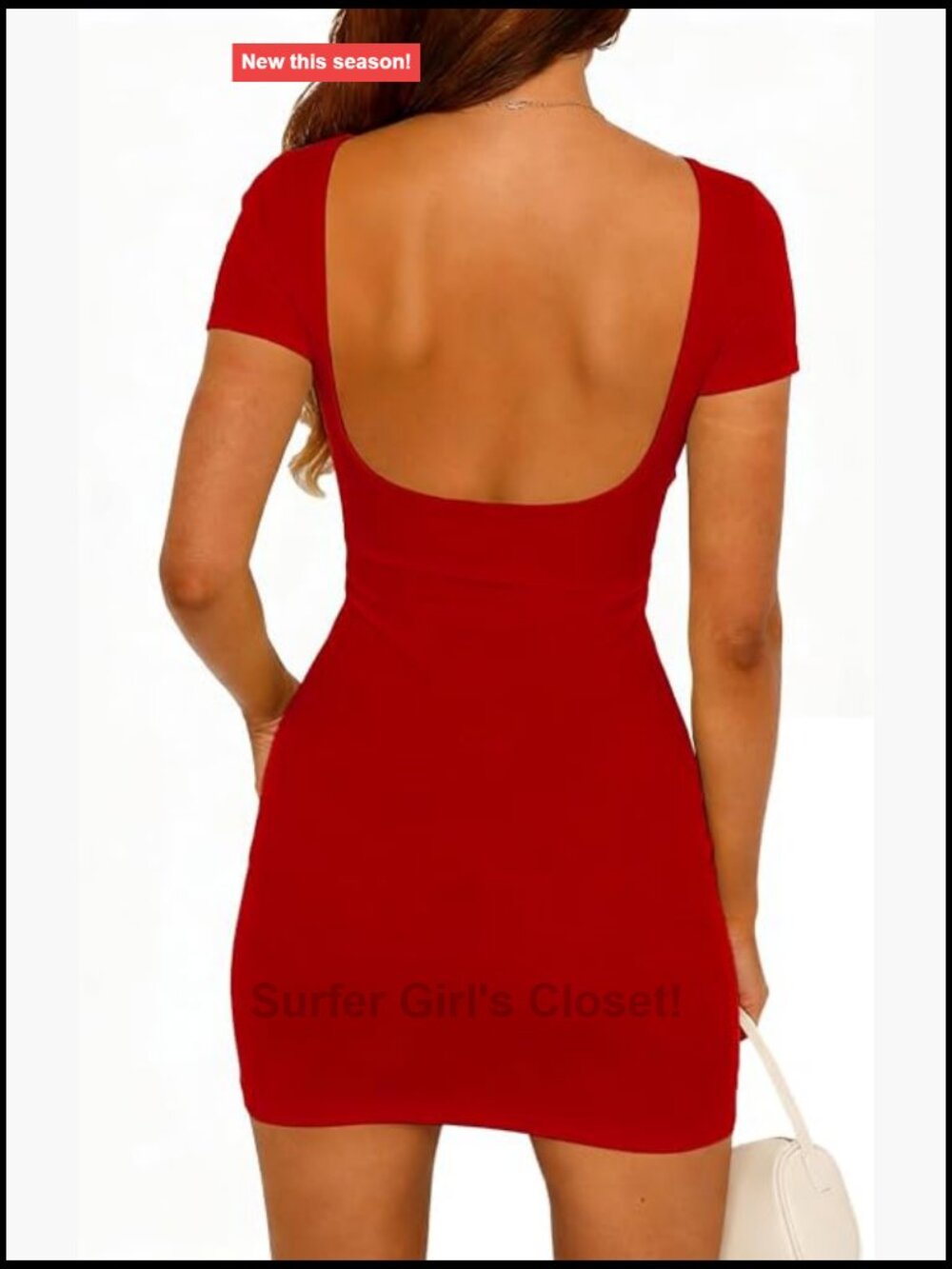 Backless Bodycon Mini Dress Boat Neck Short Sleeve Modal Spandex